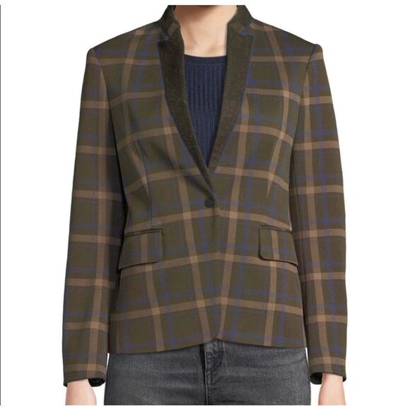 Rag & Bone Naomi Check Snap-Front Blazer size 8 worn once excellent condition - Picture 10 of 12